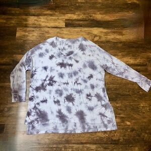 American Eagle Soft & Sexy Tee XXL long sleeve Slate Blue/Gray Tie-Dyed